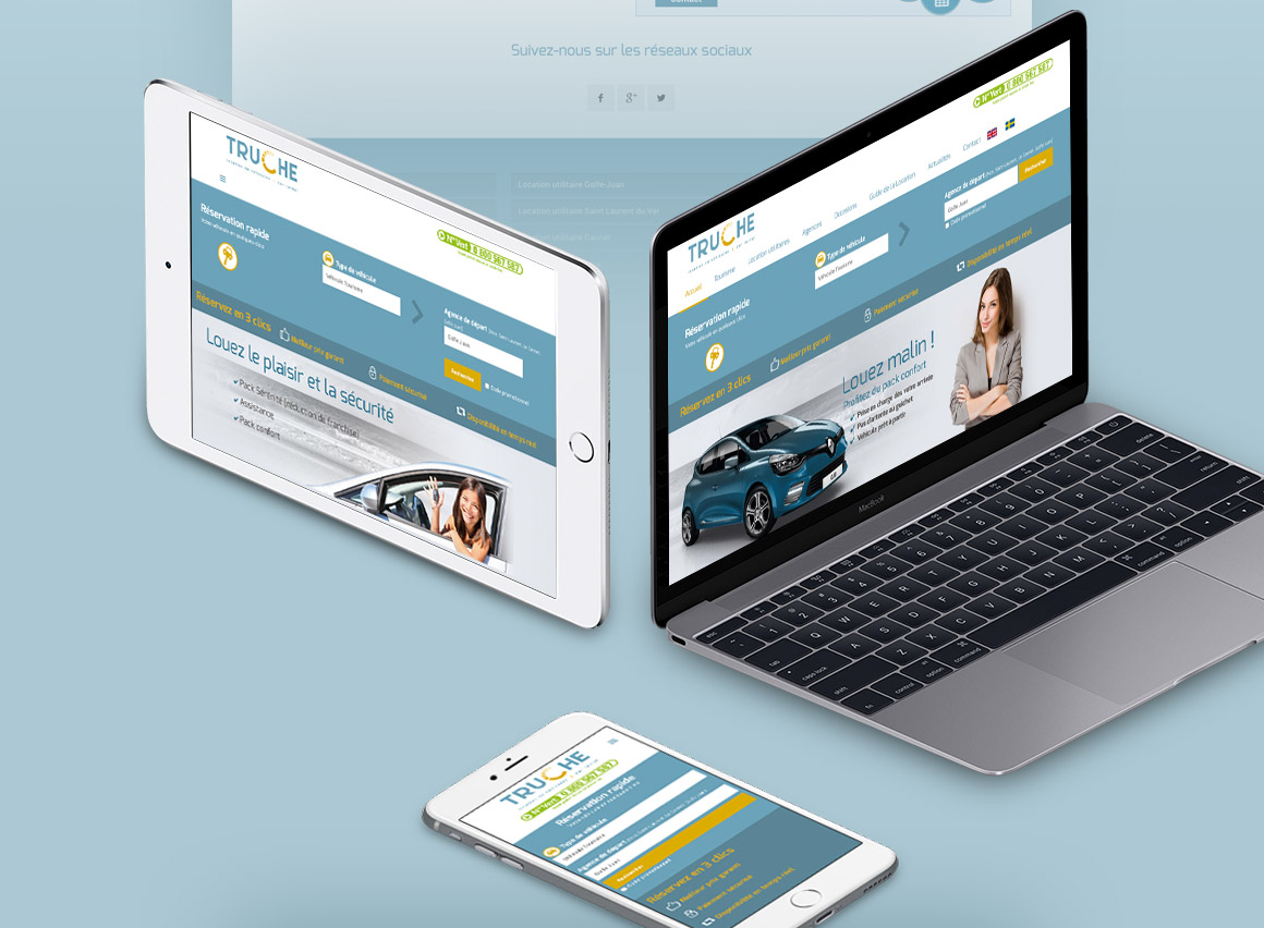 Design site de location de voiture